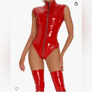 Red latex costume